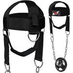 AQF Adjustable Head Harness Dipping Neck Builder with D-Hook attachment Weight Lifting Chain Harness