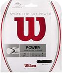 Wilson Synthetic Gut Power 40-Feet Tennis String Set, Black, 16