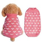 Dxhycc Dog Knitted Sweater Heart Pu