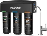 Waterdrop TSB-UF 0.01 μm Ultra Filtration Under Sink Water Filter System, 9 Layer Under Sink Water Filtration System, Reduces Chlorine, Fluoride, Taste and Odor, with A Separate Faucet, Quick Change