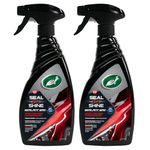 Turtle Wax Seal & Shine Spray Wax Sealant - 500ml x 2 Pro Valeting & Detailing Car Care - Hydrophobic Synthetic Sealants with Carnauba Wax - High Gloss Mirror Shine, Streak-Free, Protection