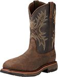 ARIAT WorkHog Waterproof Composite Toe Work Boots - Men's Safety Toe Western Boot, Bruin Brown, 11 UK