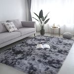 Vafodo 8X10 Feet Dark Gray Soft Area Rugs for Bedroom Living Room Super Soft Modern Fluffy Throw Carpets for Girls Boys Kids Room Shaggy Fluffy Rugs