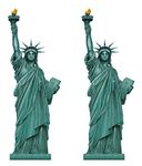 Beistle 53694 Jointed Statue of Liberty Cut Outs 2 Piece New York City Party Decorations, 5', Green/Black/Orange/Yellow