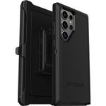 OtterBox Samsung Galaxy S24 Ultra Defender Series Case - Black, Rugged & Durable, with Port Protection, Includes Holster Clip Kickstand