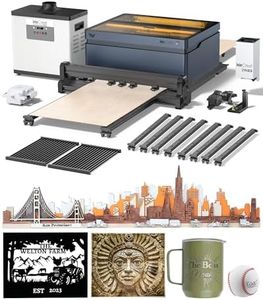 WECREAT Vision 40W(40,000mW) Laser Cutter Machine with 137" Auto Conveyor Feeder, 2W Infrared Laser Module, Fume Extractor, 4-in-1 Rotary, Laser Engraver for Batch Engraving Acrylic Wood Metal Leather