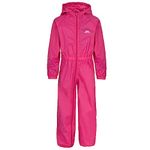 Trespass Girl's Button Rain Suit, Pink, 7-8 Years UK