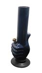 Metier Water Pipe Acrlic Bong Compact Durable Smoking Waterpipe Bong Portable Hookah Thumbs Up! 12 inch Tall Transparent and Opaque Colors Acrylic Water Bong (Opaque Black)