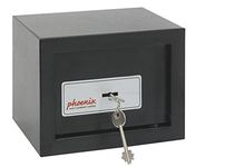 Phoenix Safe Company – SS0721K Compact Home & Office Security Safe - Key Locking - Twin Locking Bolts - Small Safe With Black Finish - 5 Litre Capacity - 3kg