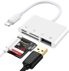 A-BST SD Card Reader,4-in-1 SD/TF Card Adapter USB 3.0 Female OTG Adapter Compatible for iPhone iPad iPod,Trail Game Camera SD Card Reader Plug and Play