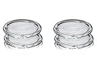 4pcs Clear Transparent Candle Plate