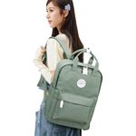 SEAFEW School Backpack Women, Lightweight College Backpack School Bag for Girls Secondary School Casual Daypacks Travel Laptop Rucksack for Women Bookbag Backpack for School Girls Teen Light Green