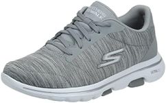 Skechers Women's Go Walk 5 True Sneaker, Grey, 7 US