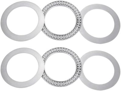 uxcell 2 Pcs AXK5578 2AS Thrust Needle Roller Bearings with Washers, 2.17" ID, 3.07" OD, 0.2" Thk, for Lawn Mower Truck Power Steering, Chrome Steel (ABEC5)