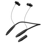 Kratos Shuffle Pro Neckband Bluetooth Headphones 80HRS Play Time, Ditachable Dual Battery Power Each Battery Have 40Hrs Playtime, Magnetic Buds, Voice Assistant, Sporty Design, Type C Fast Charging