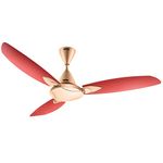 Usha Bloom Primrose 1250 mm 3 Blade Ceiling Fan (Sparkle Golden, Cherry, Pack of 1)