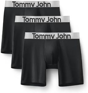 Tommy John Men's 360 Sport Micro 4" Trunk Underwear, 3-Pack, Black, XL