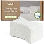 Coop Home Goods Leg Support & Knee Pillow for Side Sleeper, Adjustable Soft Orthopedic Pillow, Leg Pillow for Sleeping, Pregnancy Pillow with Washable Cover, Sciatica, Back, Hip and Joint Support