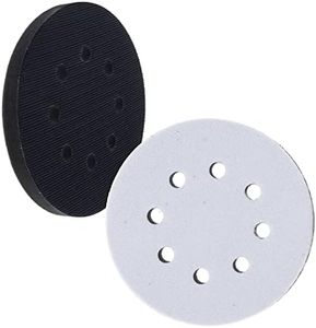 Dura-Gold Pro Series 5" x 10mm Soft Density Sanding Interface Pad, 8 Hole Pattern Dustless, 2 Pack - Hook & Loop Foam Cushion, Used with Vacuum Sander Discs, Polisher Polishing Pads & Backing Pads