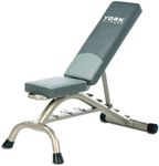 York Fitness 5 Seat Positions Bench Press - Adjustable Foldable Weight Bench Home Training Gym Weight Lifting Exercise Workout Bench - 90 Degree Incline Bench for Dumbbell Exercise,black