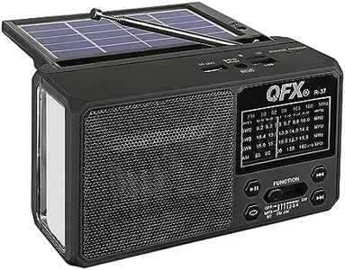 QFX R-37 6-Band (AM, FM, SW1 - SW4) Bluetooth LED Flashlight Solar Radio (2021 Model)