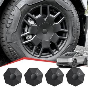 AUDEETO Wheel Center Cover for Tesla Cybertruck 2023 2024, 4 PCS ABS Center Wheel Caps for Cybertruck Accessories, Easy to Install Rust Dust