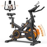Kitopa Exercise Bike for Home Use, Magnetic Resistance Stationary Indoor Cycling with Comfortable Seat Cushion and LCD Monitor, Quiet Fitness Bike for Caridio Workout