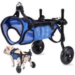 Dog-Wheelchair for Back Legs, Mobility Aid with Disabled Hind Legs Walking, Small Dog Wheelchair Carts with Wheels, Light Weight Wheelchair for Leg Support Helps Senior, Injured and Paralyzed (Small)