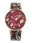 TEAL BY CHUMBAK Round Dial Analog Watch for Women|Bohemian Garden Collection| Printed Vegan Leather Strap|Gifts for Women/Girls/Ladies |Stylish Fashion Watch for Casual/Work - Multi