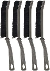 4 Pcs Hard-Bristled Crevice Cleaning Brush, Grout Cleaner Scrub Brush Deep Tile Joints, Crevice Gap Cleaning Brush Tool, All-Around Cleaning Tool, Stiff Angled Bristles for Bathtubs, Kitchens