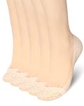 Panda Bros Women's Lace No Show Socks Low Cut Non Slip, Invisible with Flats, Pumps, Boat Liner Socks