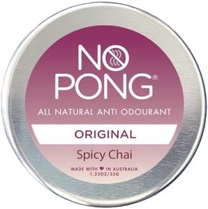 No Pong Spicy Chai Original All-Natural Deodorant, Paraben, Aluminum and Plastic-Free, Suitable for Men & Women, Australian-Made. 35g