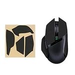 kwmobile Mouse Grip Tape Compatible with Razer Basilisk X Hyper Speed Grip Tape - Non-Slip Faux Leather - Black