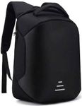 PLAYY BAGS Smart Anti Theft Backpack Waterproof 15.6 Inch Laptop Bagpack USB Charging Port 30 Ltrs Travel Hiking Fashion Business Bag for Men Women Unisex School College Office (BLACK)