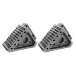 Extreme Max 5001.5772.2 Heavy-Duty Solid Rubber Wheel Chock with Handle - Value 2-Pack