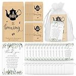 Chivertion 50 Sets Baby Shower Favors for Guests Include 50 a Baby Is Brewing Tea Bags Babies Brew Bag 50 Thank You Cards and Organza Bags Tea Party Baby Shower Favors for Guests, No Tea