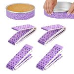 4 Pieces Cake Strips, Adjustable 33'' Cake Strips for Even Baking Cake Pan Dampen Strips Bake Even Belts Reusable Cake Tins Baking Even Strip Set Absorbent Thick Baking Even Cake Decorating Tools