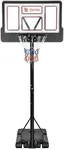 DWVO Portable Basketball Hoops for Outside, Basketball Hoop Outdoor 10 FT Adjustable, with 44in Shatterproof Backboard and 18in Rim, 4.4-10FT Height Basketball Hoop Goal System for Various Ages