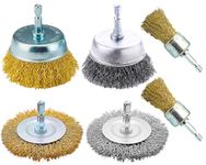 DetailRev Carbon Steel Wire Brush for Drill, Wire Cup Brush Set, Abrasive Tool – Remove Rust, Strip Paint, Remove Grime and buildup – Debur, Polish, Wood, Metalwork