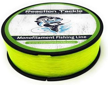 Reaction Tackle Monofilament Fishing Line- Strong and Abrasion-Resistant Nylon Mono Fishing Line, Freshwater and Saltwater Fishing Line Yellow 60/260