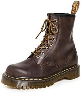 Dr. Martens Unisex 1460 Bex Crazy Horse Leather 8 Eye Boot, Dark Brown, 10 US Women