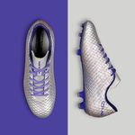 Nivia Oslar 3.0 Football Stud Shoes for Mens | Rubber Studs with Spacer Mesh with Film Upper | Die Cut Lightweight Insole |Ideal for Hard Surfaces Artificial Turf Surfaces (Silver) Size08