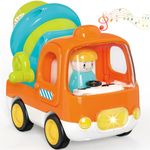 Yerloa Toddler Toy Cars Cement Mixer Toy Truck for 1 2 3 4 Year Old Boy Girl Birthday Gift Sensory Learning Toy w/Music & Lights Musical Baby Push Toys 12 18 Month Outdoor Construction Beach Toys 1-3