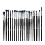 MSQ Eyeshadow Brushes Set 20pcs Makeup Eye Brushes Eyeshadow Blending Brush Eyebrow Eyeliner Lip Brush Beauty Brushes, Best for Gifts - Black