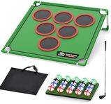 IGRL Golf Game Play Set, Golf Chipping Cornhole Game Includes 20 Velcro Golf Balls, Putting Mat, Golf Putter and Carrying Bag, Golf Target Games for Golfers Fathers Indoor Outdoor Lawn Backyard Games