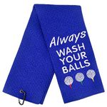 Stocking Stuffers for Him Funny Golf Gifts for Men Husband Embroidered Golf Towels for Golf Bags with Clip Gag Golf Accessories Personalized Christmas Birthday Gifts Ideas Cadeau Homme