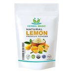 Herbal Magic's Pure & Natural Lemon juice Powder - Rich & Vibrant Smoothies, Shakes, Juices, Baking, Cuisines - irresistibly delicious - for an active lifestyle -100g