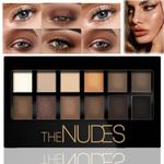 Nude Eye Shadow Pallets for Women,Smoky Eyeshadow Palette Makeup,Highly Pigmented Matte Eyeshadow Palettes,Waterproof Long Lasting Nude Eyeshadow Palette,Shimmer Eyeshadow,12 Shades Brown Eyeshadow