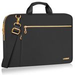 Lausiax Laptop Bag Case 17 17.3 inch for Women Men Computer Briefcase Compatible with Dell XPS Inspiron, HP Pavilion Omen, LG Gram, Lenovo, ASUS, Acer, Messenger Shoulder Bag with Strap Handle, Black