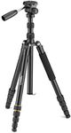 National Geographic Travel Video Tripod Kit with Monopod, Aluminium, 5-Section Legs, Twist Locks, Load up 6kg, Carrying Bag, Ball Head, Quick Release for Canon, Nikon, Sony, NGTR004TCF